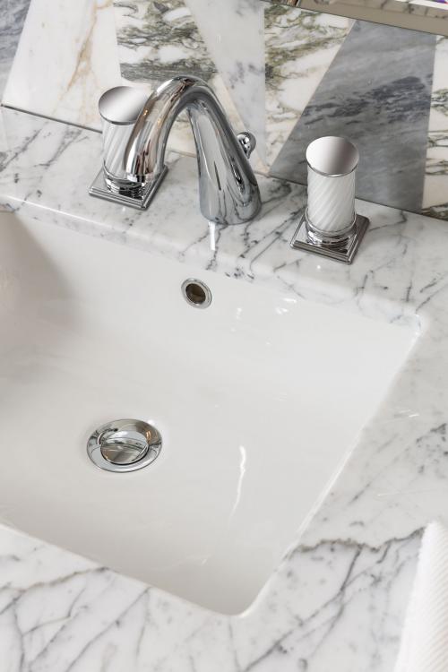 Fortuny Faucet, Bianco Statuario marble