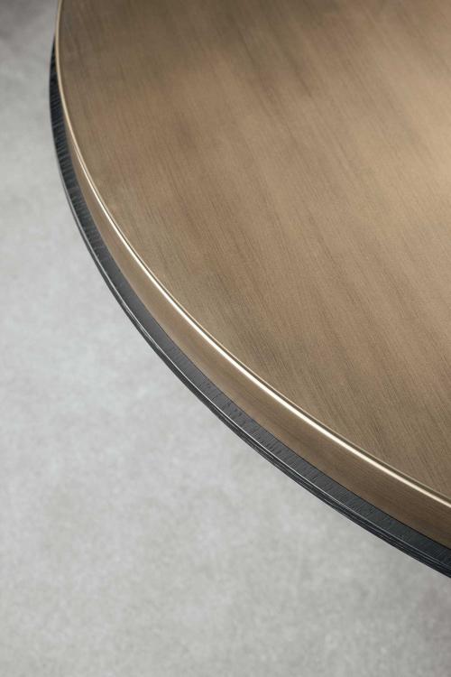 Murat table - Special Edition - in Moka Oak finish and bronze lacquered top