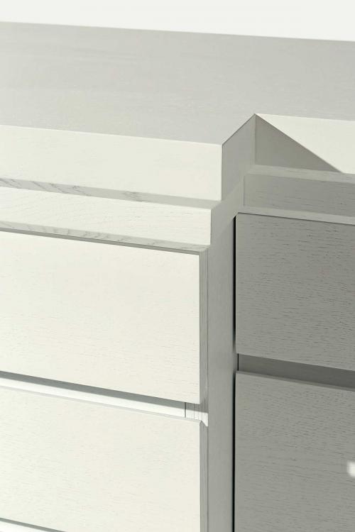 Moritz buffet - Special Edition - in White Oak and bronze metal details