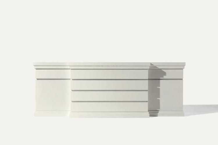 Moritz buffet - Special Edition - in White Oak and bronze metal details