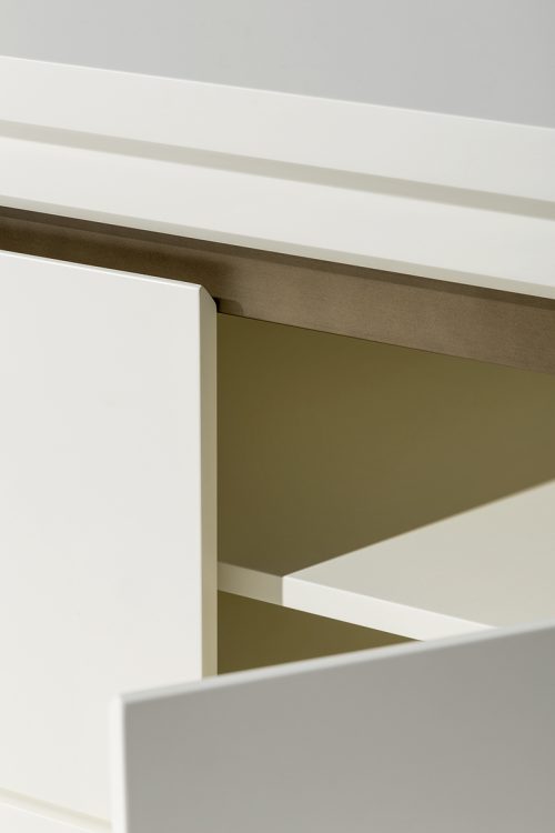 Moritz buffet - Special Edition - in Bianco lacquered finish and bronze metal details