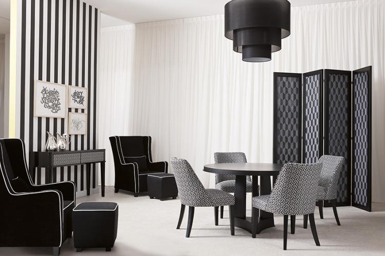 Geometric patterns triumph – Dining room