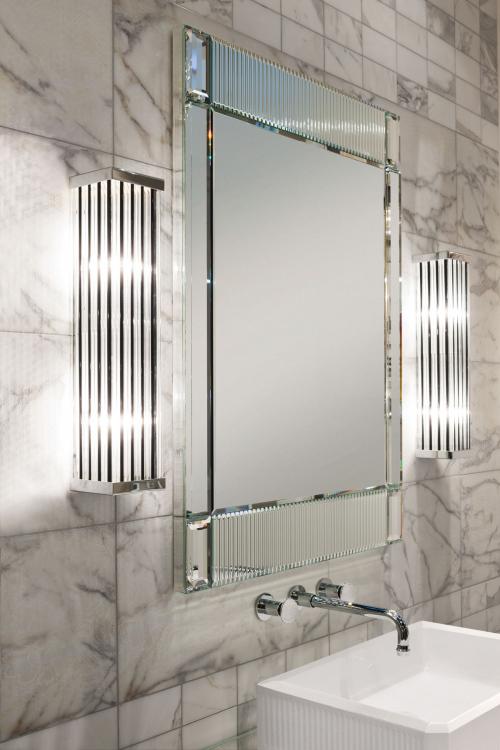 Rialto mirror, ribbed mirror, Venice faucet, Murano 1 wall lamp