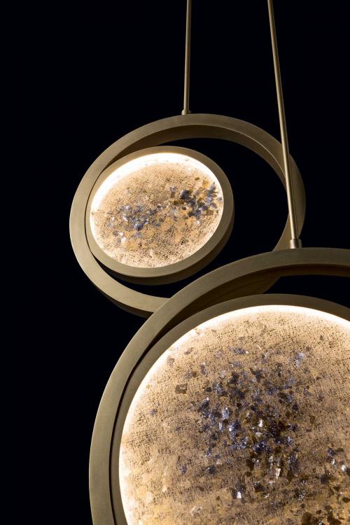 Moon suspended lamp - double unit