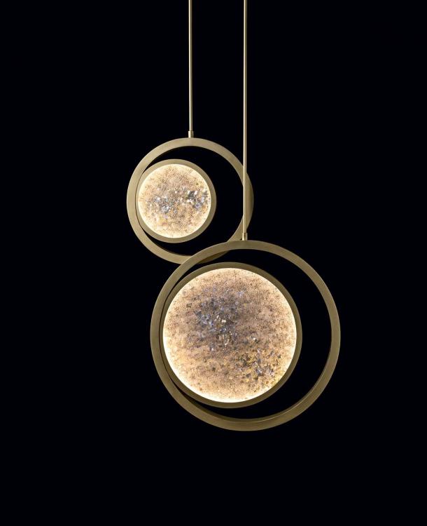 Moon suspended lamp - double unit