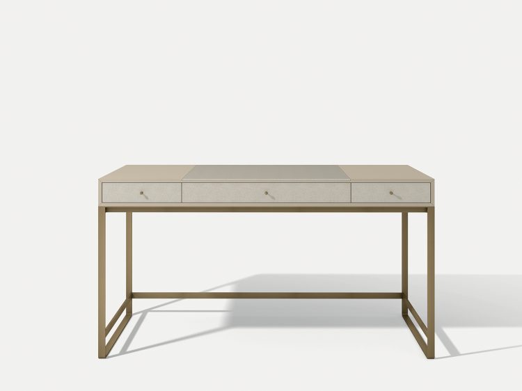 Proust console in Lino lacquered finish and bronze metal details